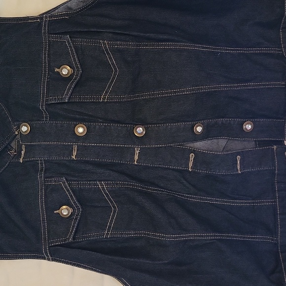 Sleeveless Jean coat womens 3x - Picture 2 of 4